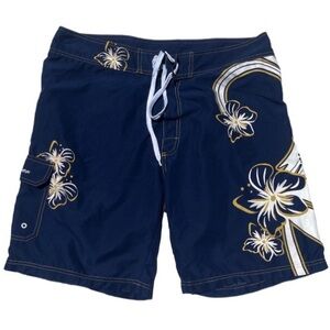 Budweiser vintage blue and white size 36 board shorts swimsuit